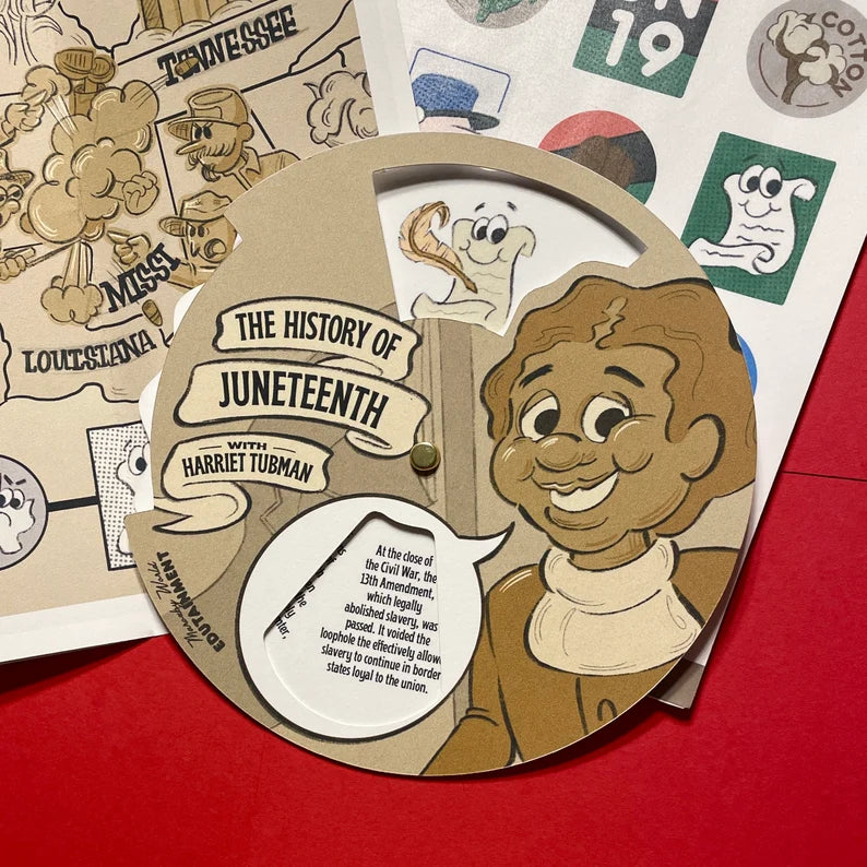 Juneteenth Sticker Map, Sheet, and Spinner