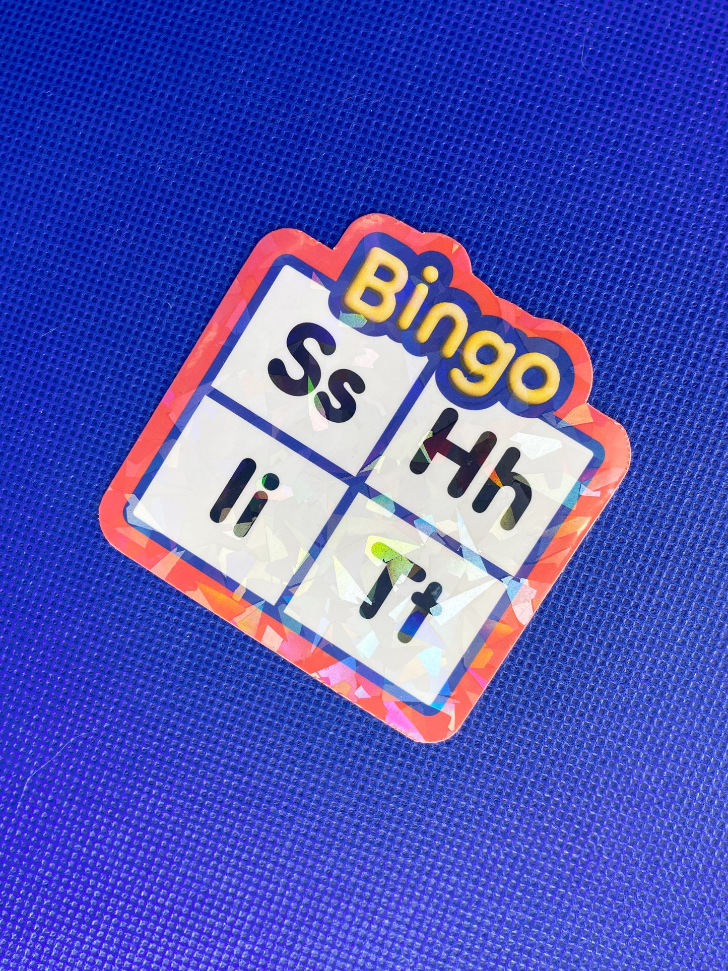 Emotionally Burdened Bingo - Holographic Sticker: Shit